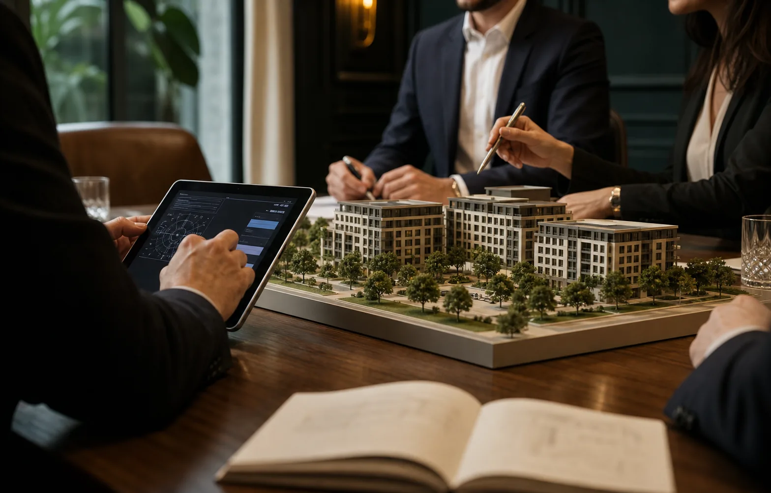 Reunião de apresentação de oportunidade imobiliária estruturada